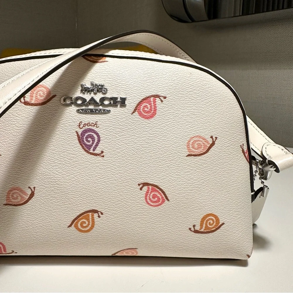 Coach Authentic White Snail Print Women's Bag Madi Women's Crossbody Bag New - Picture 2 of 12